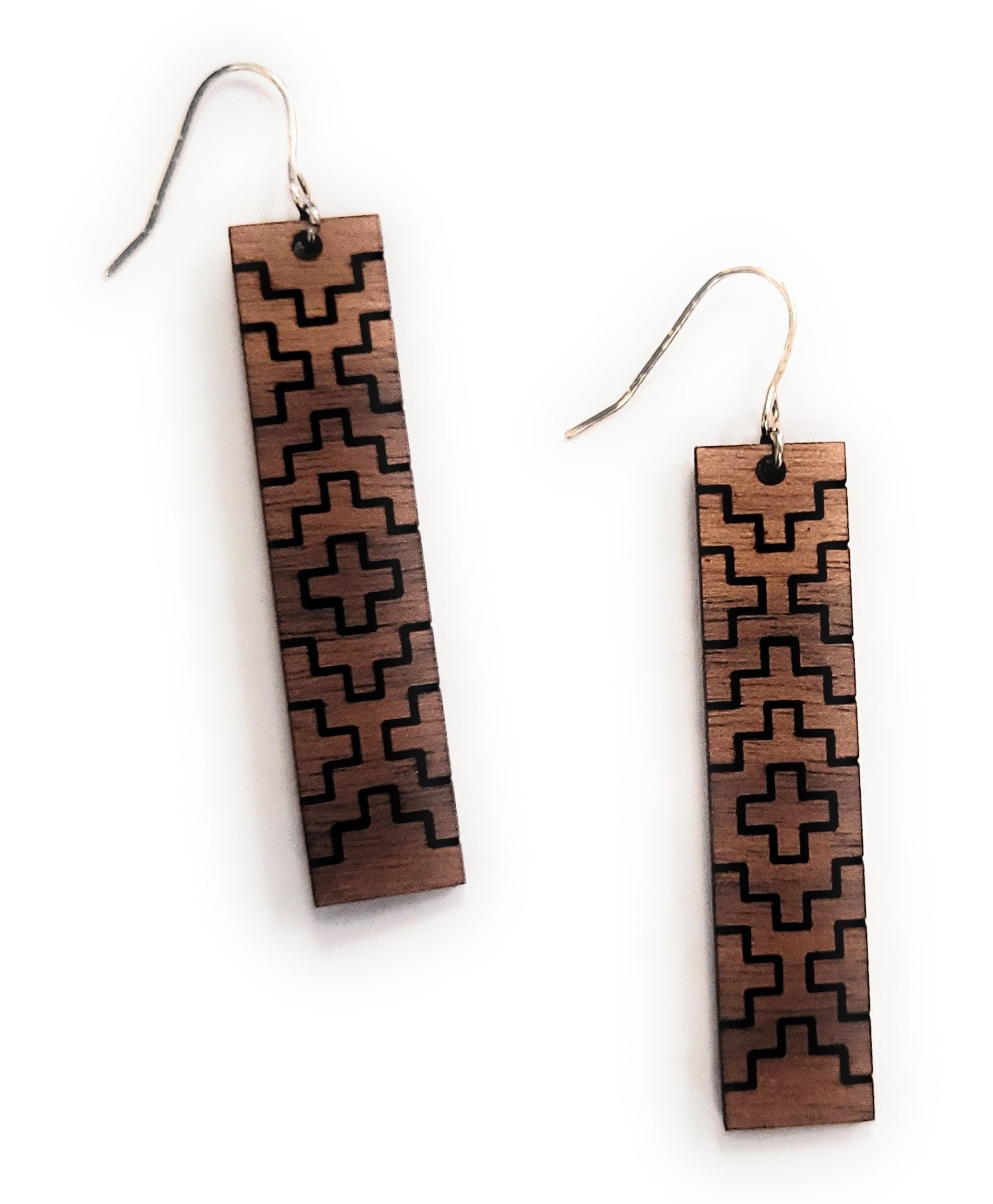 Aztec Thunder | Wood Earrings Boho Earrings - Ranch Junkie Mercantile LLC